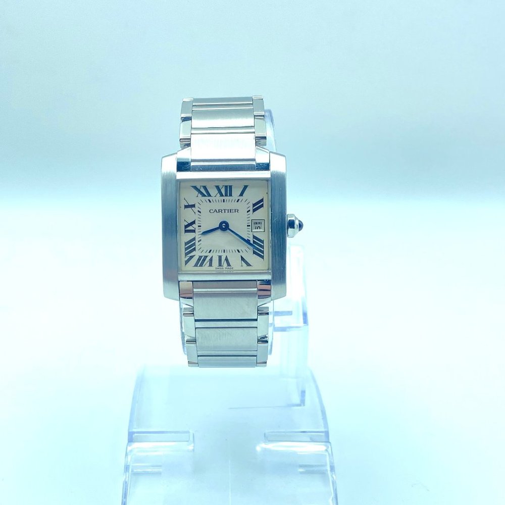 Cartier Tank Francaise Stainless Steel Quartz Ladies Midsize Watch 2465